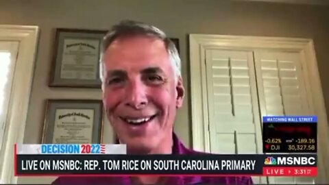 Tom Rice after going on MSNBC and talking trash about president Trump gets destroyed in SC primary