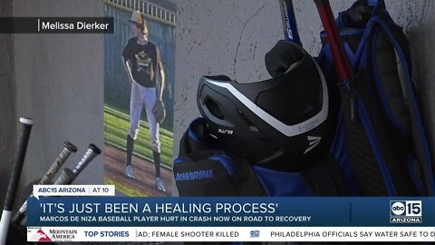 Marcos De Niza High School baseball player inspires his team while recovering from crash