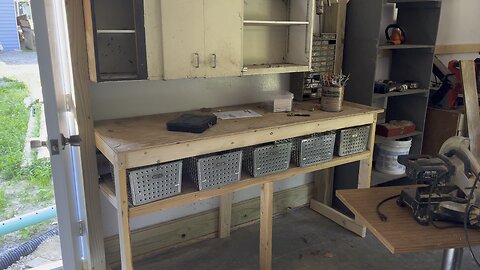 Garage is Coming Along #garage #workbench #construction #menatwork