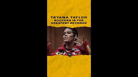 #teyanataylor Success is the greatest revenge.