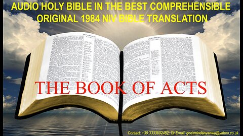 AUDIO HOLY BIBLE: "THE BOOK OF ACTS" - IN THE ORIGINAL 1984 NIV BIBLE TRANSLATION