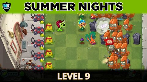 PvZ 2 - Summer Nights Event - Level 9 - Level 1 Plants