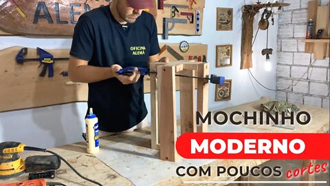 Como Fazer Um Mochinho com Madeira Bruta. WoodWorking