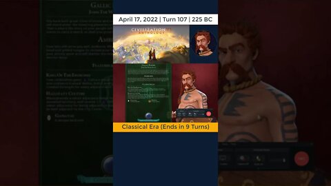 #oneturnadaychallenge #civ6 – Turn 107 - FEUDALISM! #shorts