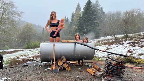 Turning an Old Milk Tank Into an Off Grid Hot Tub