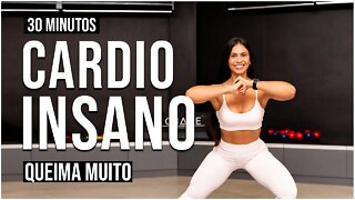 30 Min de CARDIO INSANO | Queime MUITO 500 Calorias | Em Casa | Sem Equipamento