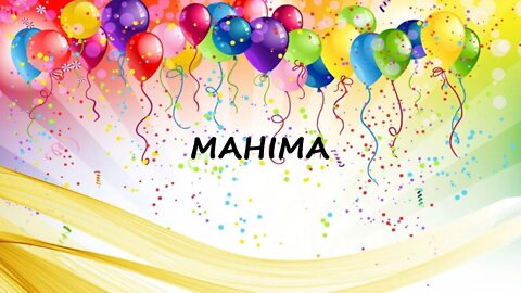 Happy Birthday to Mahima - Birthday Wish From Birthday Bash