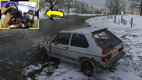 VOLKSWAGEM GOLF GTI 1983 - Forza Horizon 4 gameplay / Volante Logitech g29