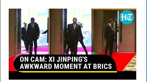 Xi Jinping Stands Awkwardly At BRICS Summit After Security 'Catches' Man Behind Him | Watch