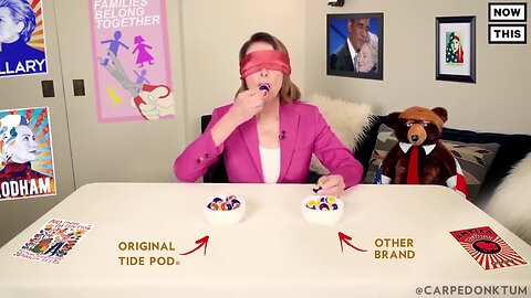 Nancy Pelosi does the Tide Pod Challenge 🌀🤏😋