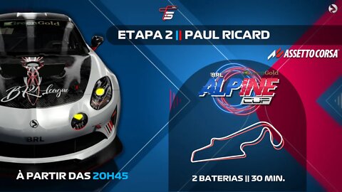 GREENGOLD ALPINE CUP 2022 - 2ª Etapa Temporada 5 - PAUL RICARD - ASSETTO CORSA