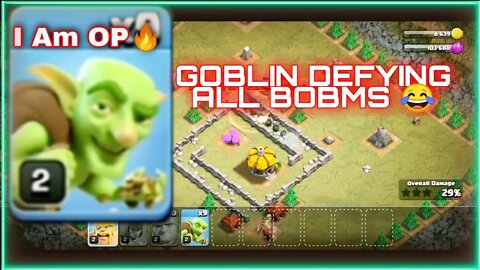 GOBLIN DEFYING ALL BOMBS😂😂 || COC || 68 + ONE