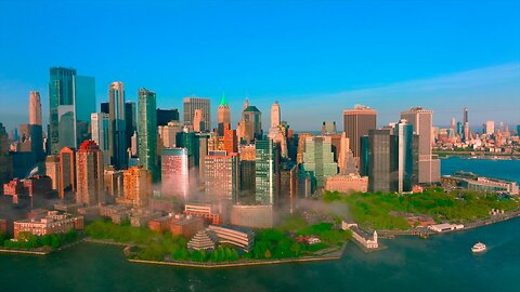 New York, USA by Drone - 4K Video Ultra HD [HDR]