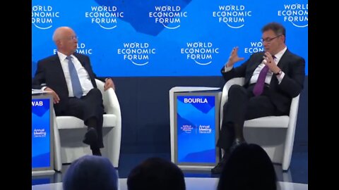 Klaus Schwab and Pfizer CEO Albert Bourla laugh about the “fanatic group of anti-vaxxers”