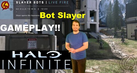 Halo Infinite 1st Beta Marine Difficulty Bot Slayer (Live Fire) | Solo Play