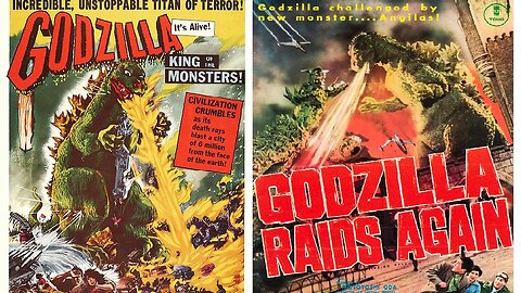 GODZILLA 1954 & GODZILLA RAIDS AGAIN 1955 Trailers & Both Complete Original Versions ON THIS CHANNEL in HD