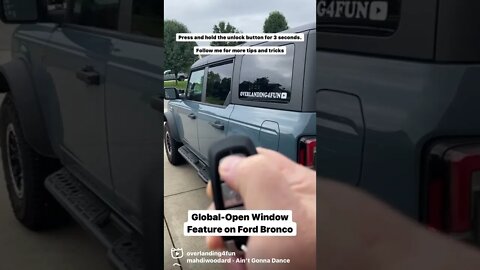 Global Open Window on the all new Ford Bronco