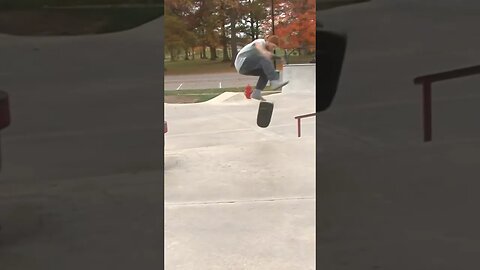 First heel flip up bank #skateboarding #shortvideo