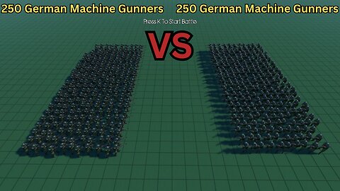 250 German Machine Gunners Versus 250 German Machine Gunners || Ultimate Epic Battle Simulator