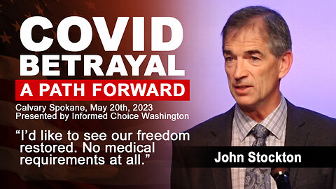 NBA Legend John Stockton speaks at the COVID Betrayal event in Spokane