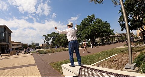 Texas A&M: Local Evangelist "Brother John" Joins Me Preaching, Angry Muslims, Curious Christians