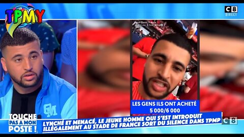 "Bilal N***e la France" s'explique sur TPMP #hanouna #stadedefrance #adamatraore