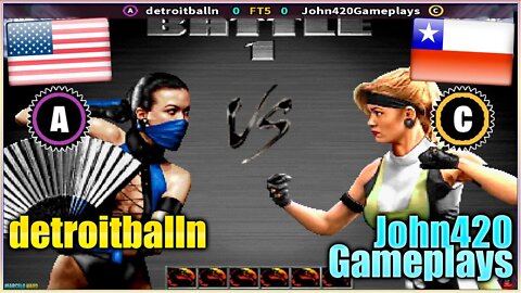 Ultimate Mortal Kombat 3 (detroitballn Vs. John420Gameplays) [U.S.A. Vs. Chile]