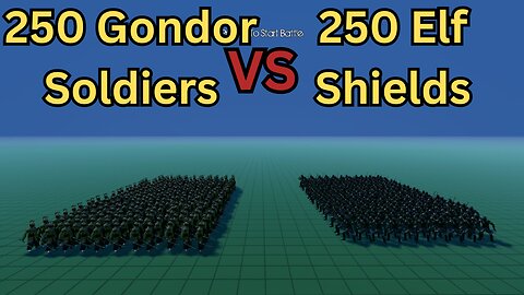 250 Gondor Soldiers Versus 250 Elf Shields || Ultimate Epic Battle Simulator