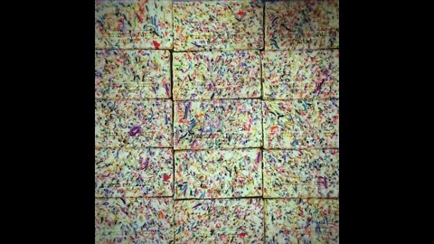 Making Cosmik Debris confetti soap