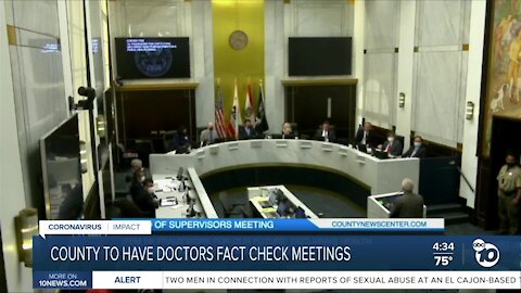 San Diego County to have doctors fact check meetings