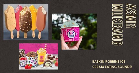 ASMR MUKBANG BASKIN ROBBINS ICE CREAM EATING SOUNDS