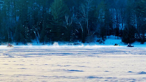 The Roar of Snowmobiles!