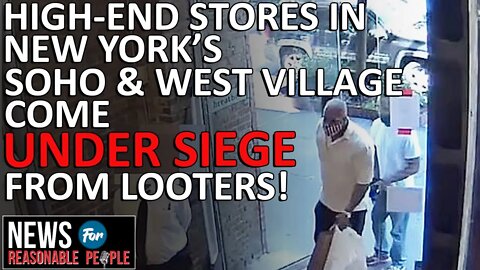 Seven thieves calmly walk out of Lululemon in NYC with $30k worth of goods security does NOTHING