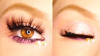 ASMR ⭐ Glitter Eye Makeup Tutorial, Soft Whispers, Makeup Noises with Brushing, Part 2 with Ashlyn 🌟