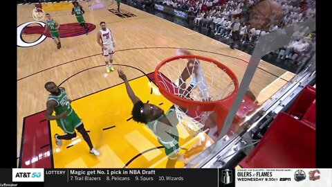 Aaron Nesmith Almost Breaks Caleb Martins Body with His Strong Block! Celtics vs Heat Game 1