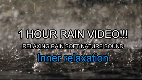 1 Hour of Soft Rain Sound Relaxation, Stress Relief, Deep Sleep, Meditation, Yoga