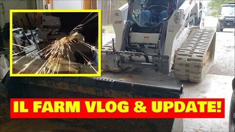 Illinois FARM VLOG; Update on MOM, fabricating & welding chain hooks, CTL bucket DIY on a budget