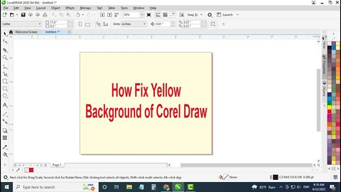 How to Fix Yellow Color Background of CorelDRAW 2021 2020 2019 2018