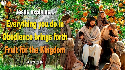 July 9, 2016 ❤️ Jesus explains... Everything you do in Obedience brings forth Fruit for the Kingdom