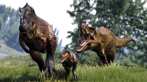 SPIKE O FILHOTE DE GIGANOTOSSAURO, FUGIMOS DE UM TIRANOSSAURO REX - THE ISLE