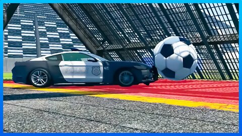 Police Chase, FOOTBALL IN BEAMNG, BEST MOMENTS #314