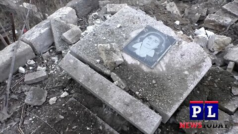 Cemetery Destroyed By Azerbaijan Rocket Attack