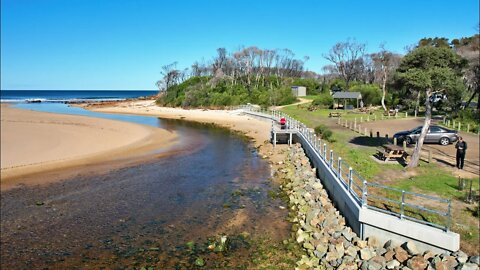 Betka River Sea Wall Mallacoota 25 June 2022 4k