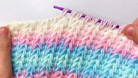 🧶Super Easy Tunisian Crochet Baby Blanket For Beginners