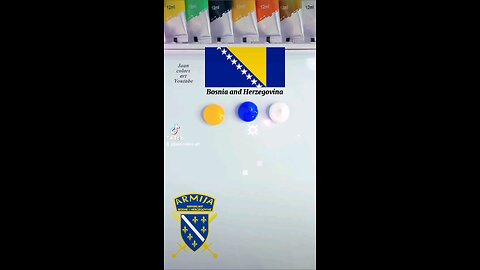 Bosnia and herzegovina flag #shorts #colormixing #paintmixing #satisfying