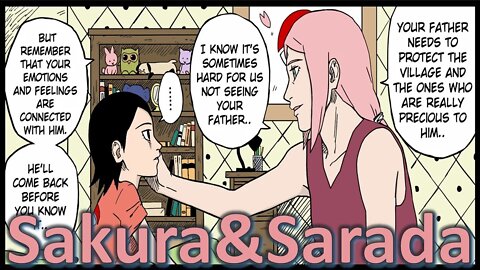 When will he be back home? Part 2 - Sakura and Sarada [SakuSara] Doujinshi [English] [HD]