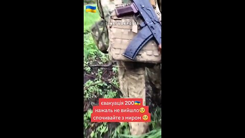 After loading in a KIA Ukrainian soldier for evacuation, the APC hit a land mine