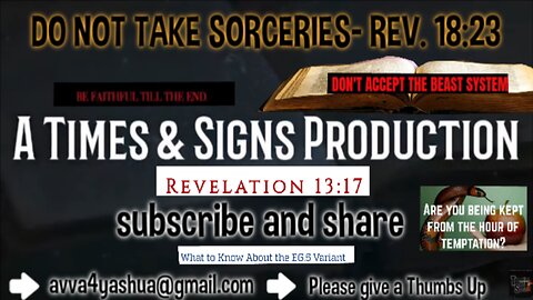 DO NOT TAKE SORCERIES- REV. 18:23