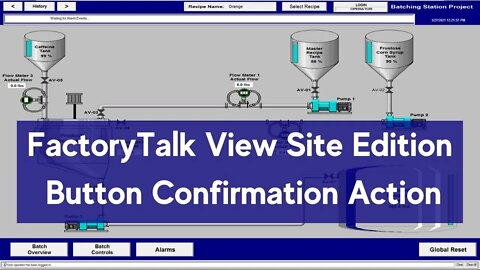 FactoryTalk View Studio Site Edition Pop-Up Confirm Action | Batching PLC-35