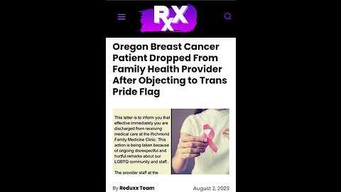 Cancer patient DENIED TREATMENT for objecting to Pride Flag!